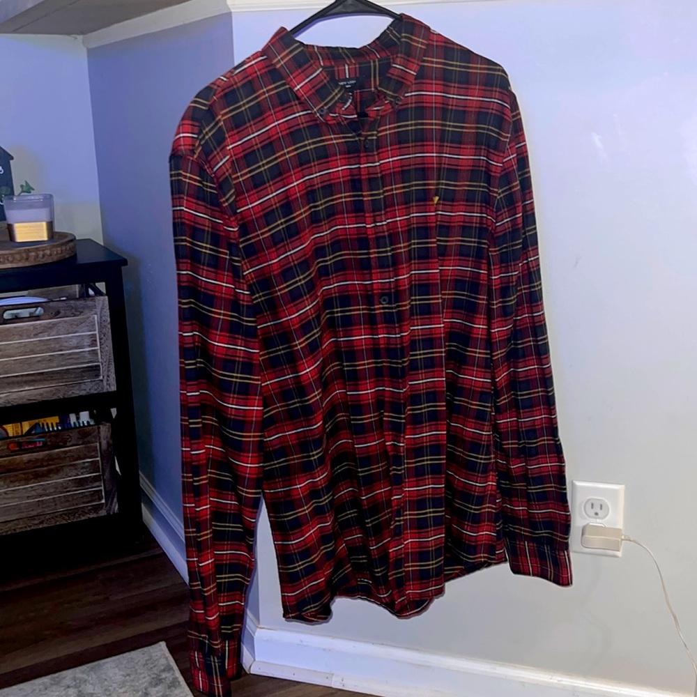 New Look XL Long Sleeve Plaid Shirt